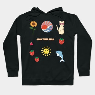 Pack cute summer stickers Hoodie